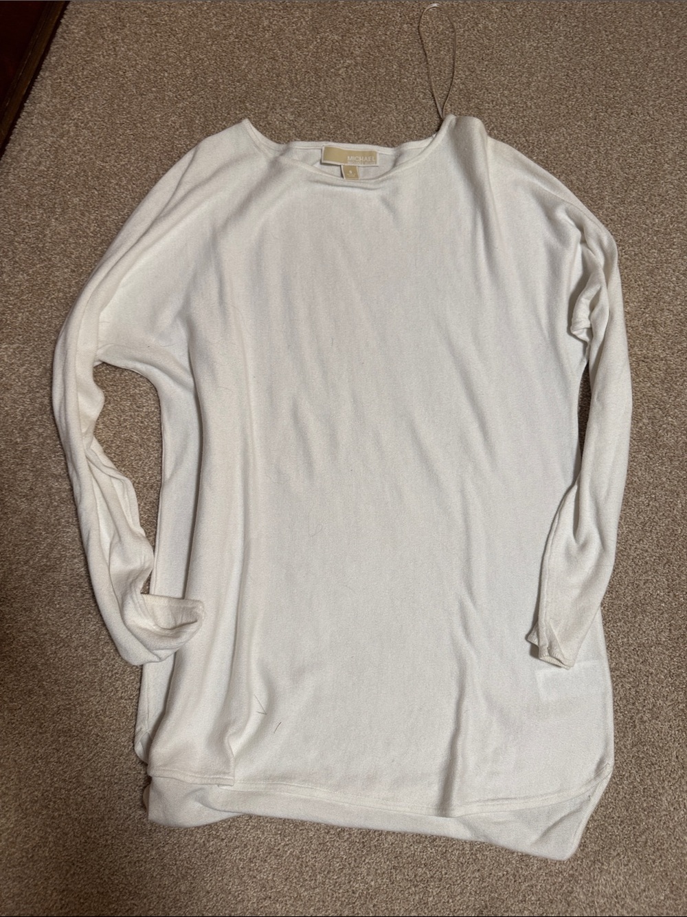 MICHAEL Michael Kors Ivory Long-Sleeve Knit Top
